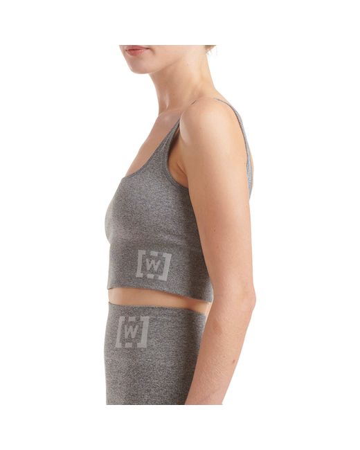 Wolford Gray Athleisure Crop Top Bra