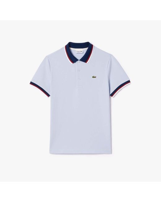Lacoste Blue Regular-Fit Stretch Mini Piqué Polo Shirt for men