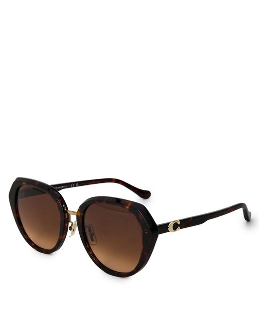 COACH Brown Round Sunglasses