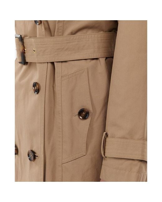 Barbour Natural Beal Water Resistant Cotton Slim Fit Trench Coat