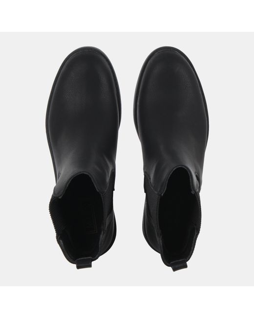Miso Black Flat Ankle Boots