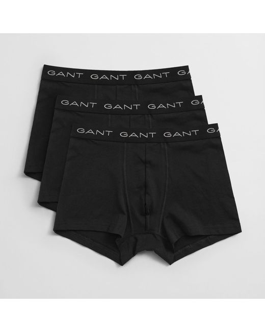Gant Black 3 Pack Of Trunks for men