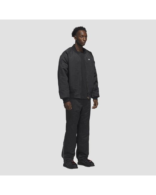 Adidas Originals Gray Clot Lny Allover Print Tracksuit Bottoms for men