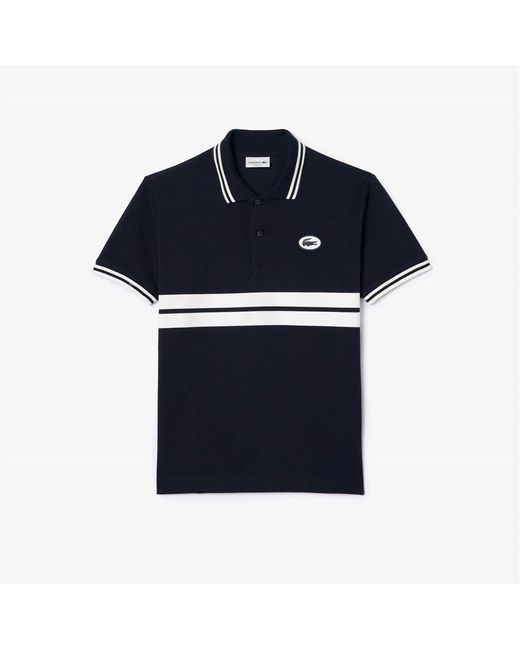 Lacoste Blue Stripe Polo Shirt for men