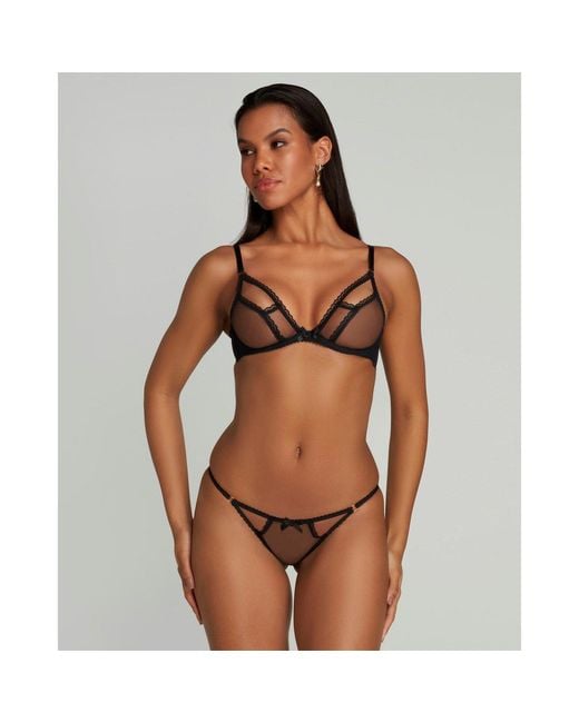 Agent Provocateur Black Fia Plunge Underwired Bra