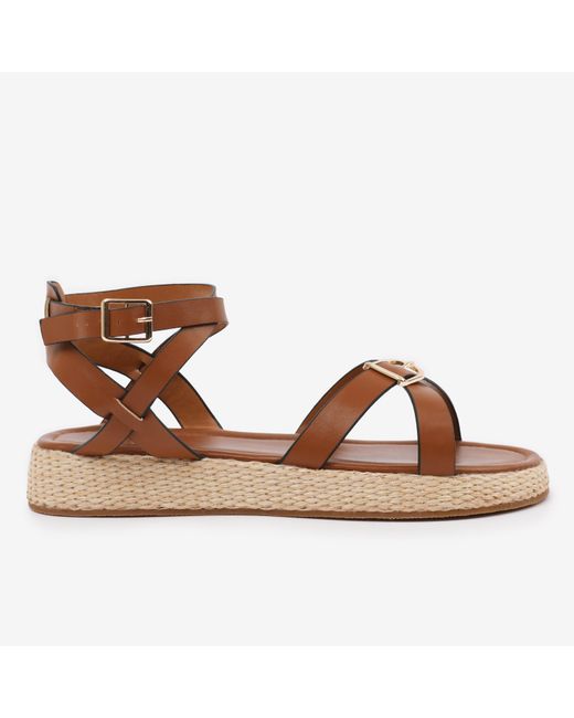 Where's That From Brown Pu Alora Wide-Fit Cross-Over