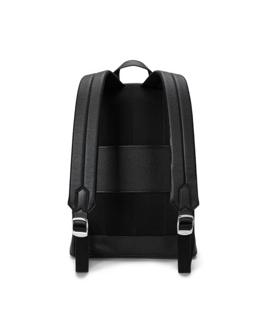 Polo Ralph Lauren Black Pebble Leather Dome Backpack