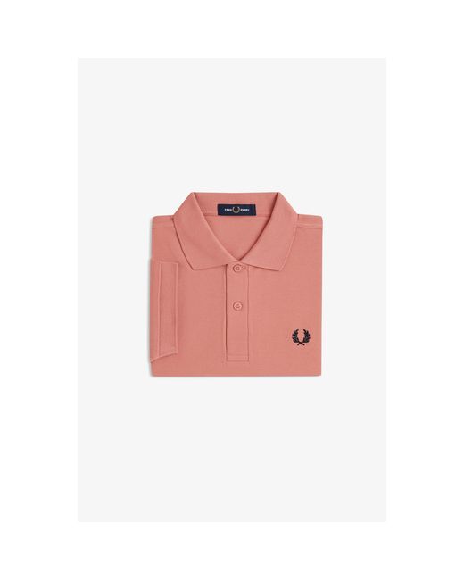 Fred Perry Pink Plain Polo Shirt for men