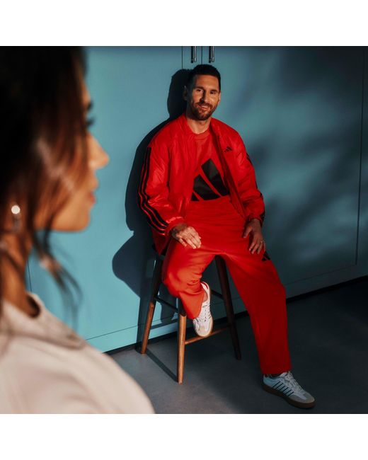 Adidas Red Essentials Big Logo T-shirt for men