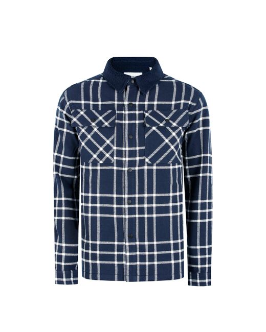 Firetrap Blue Borg Check Overshirt for men
