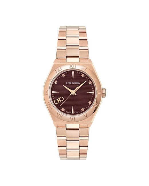 Ferragamo Metallic Vega Analogue Quartz Watch
