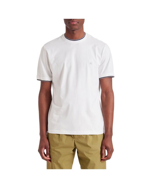 Paul Smith White Logo Patch T-Shirt for men