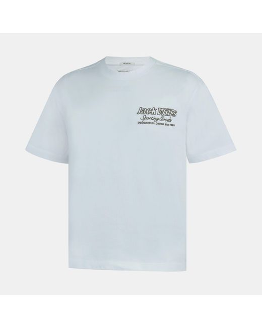 Jack Wills Blue Jw Graphic Cotton Short Sleeve Crew Neck T-Shirt for men