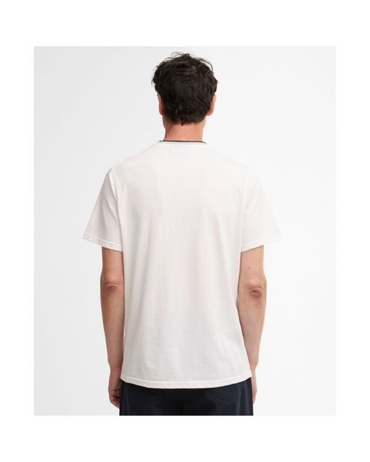 Barbour White Cornsay T-Shirt for men