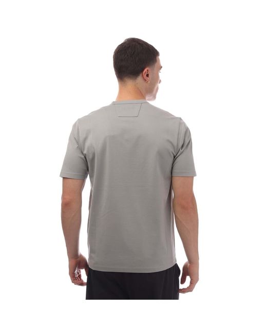 C P Company Gray Metropolis Series Printed Logo T-Shirt for men
