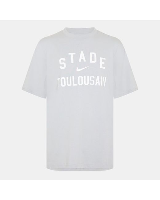 Nike White Stade Toulousain Print T-Shirt 2025 2026 for men