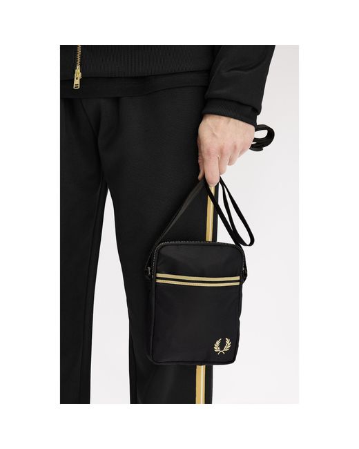 Fred Perry Black Cross Body Bag for men