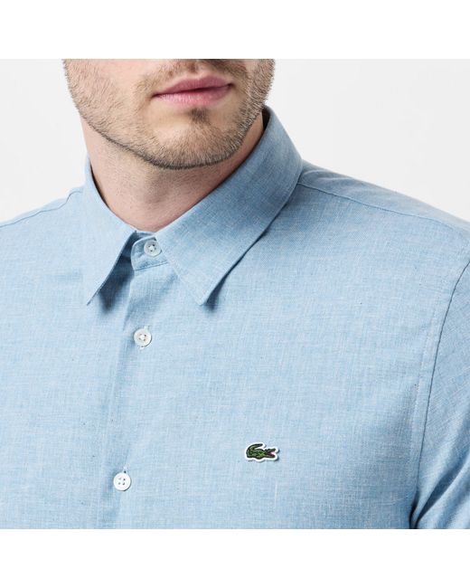 Lacoste Blue Long Sleeve Plain Shirt for men