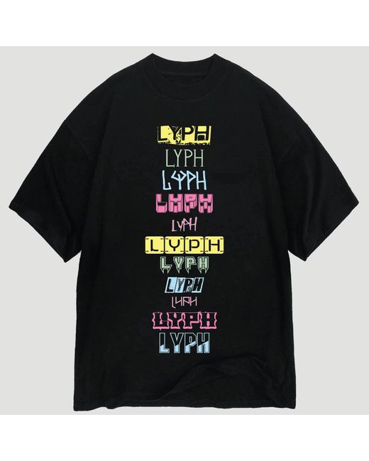 Lyph Black Multi T-Shirt for men