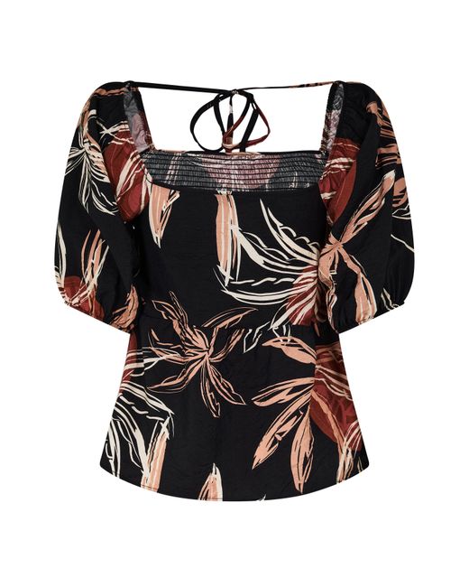 Biba Black Square Neck Top