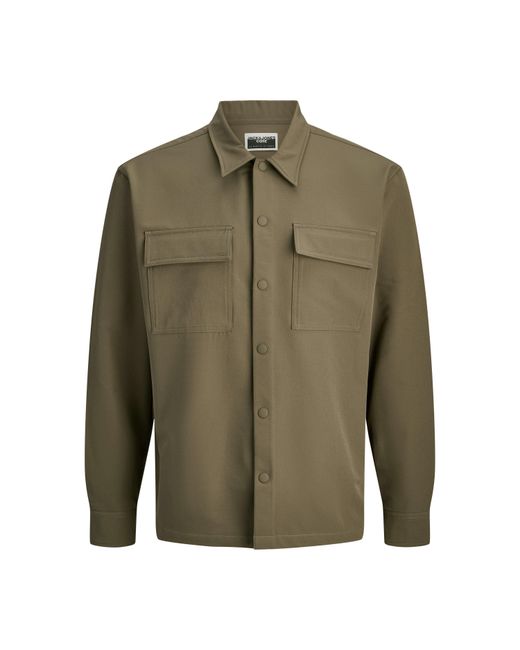 Jack & Jones Green Commute Overshirt for men