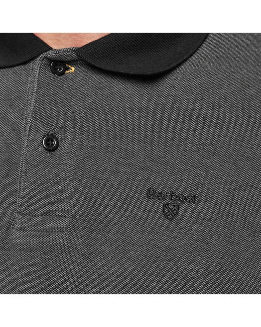 Barbour Gray Sports Polo Mix Shirt for men