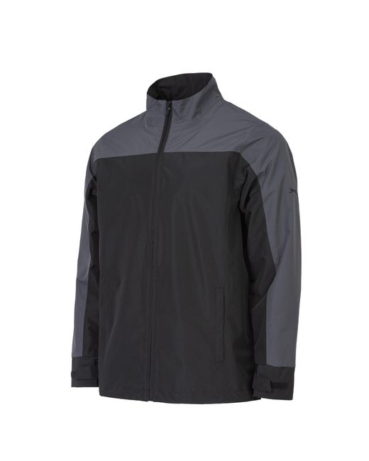 Slazenger 1881 Gray Golf Water Resistant Windproof Long Sleeve Funnel Neck Waterproof Jacket for men