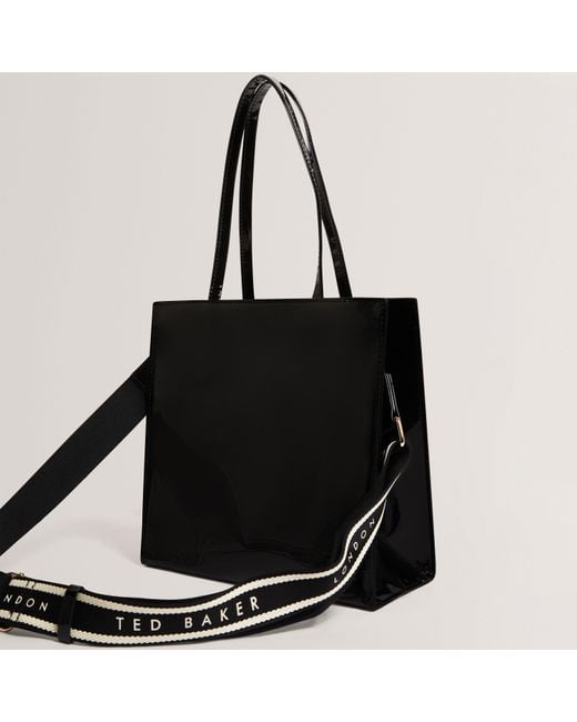 Ted Baker Black Webbing Small Icon Tote Bag