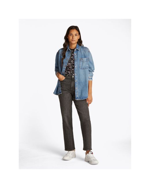 Tommy Hilfiger Blue Denim Long Sleeve Relaxed Fit Shirt