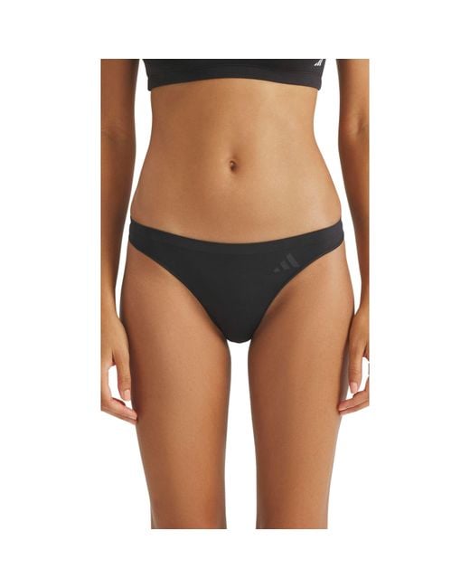 Adidas Black Low Rise Thong 3Pk