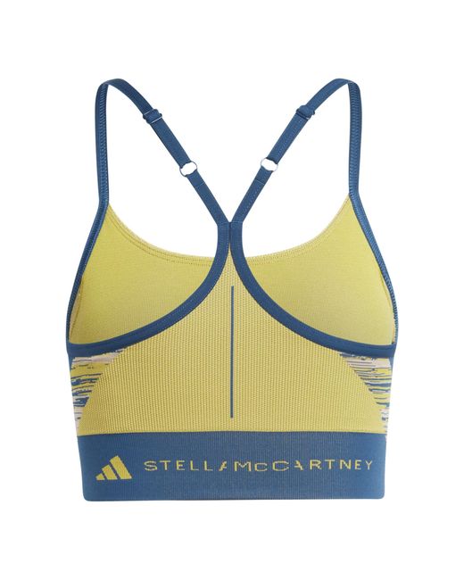 Adidas Blue By Stella Mccartney Truestrength Yoga Seamless Medium Support Sports Bra
