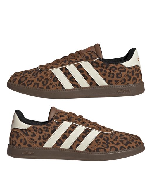 Adidas Brown Breaknet Sleek Suede Shoes