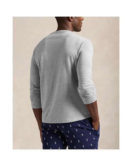 Polo Ralph Lauren Gray Long Sleeve Crew Neck T-Shirt for men