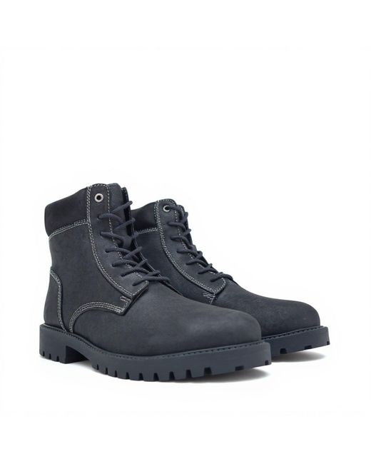 Firetrap Blue Rascart Leather Hiker Boots for men