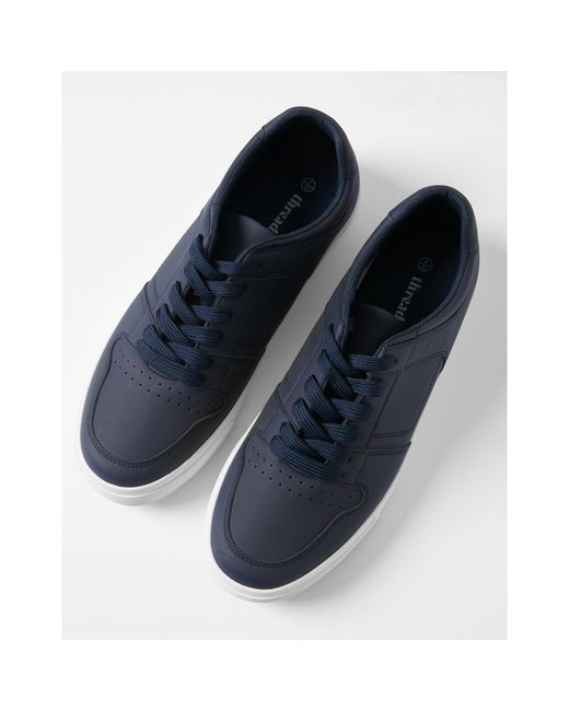 Threadbare Blue Austin Casual Low-Top Trainers for men