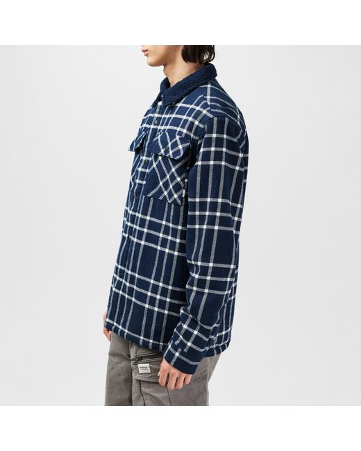 Firetrap Blue Borg Check Overshirt for men