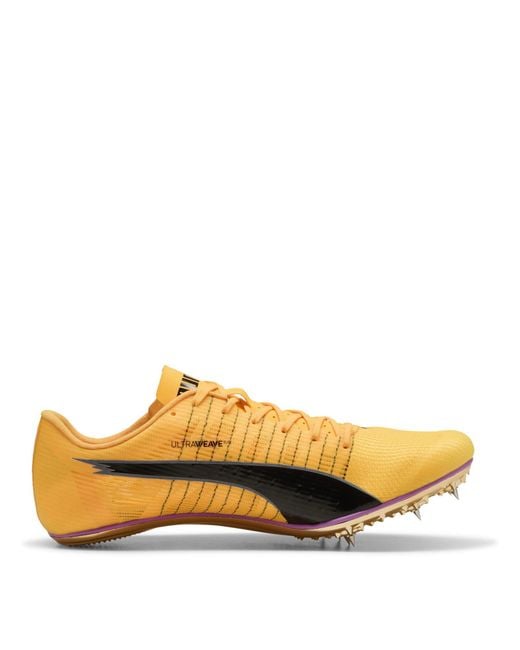 PUMA Yellow Evospeed Brush 6 Track Running Spikes for men