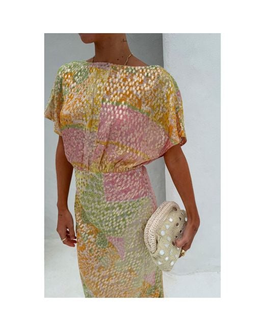 pink boho elodie dress Never Fully Dressed Pastel Boho Elodie Dress, Multi