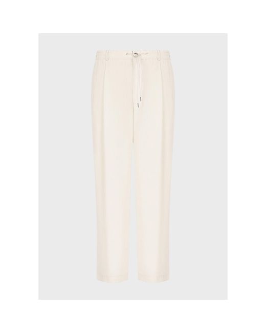 Emporio Armani White Trousers for men