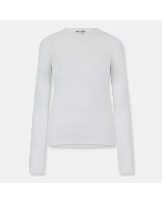 Mars the Label White Sculpt Long Sleeve Tee