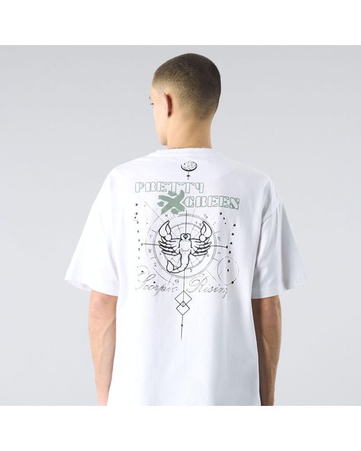 Pretty Green Blue Scorpio Rising Regular Fit T-Shirt for men