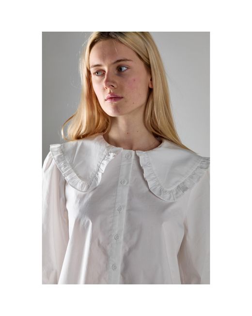 Glamorous Gray Statement Collar Blouse