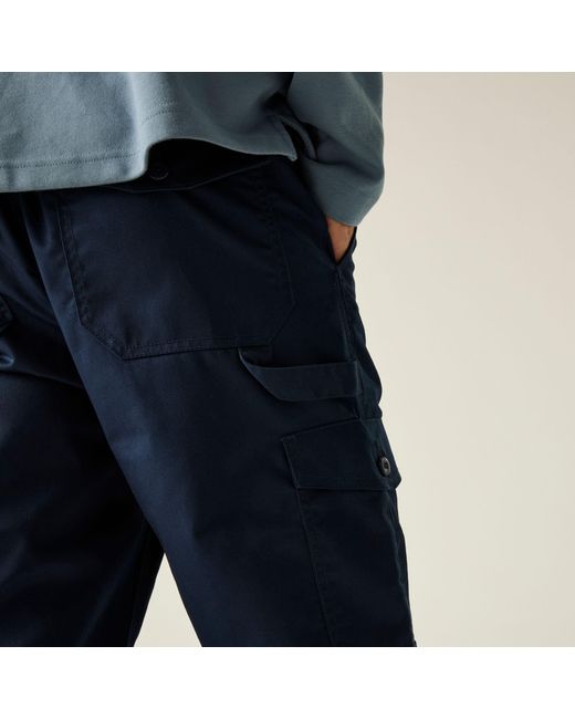 Regatta Blue Cargo Work Trousers for men