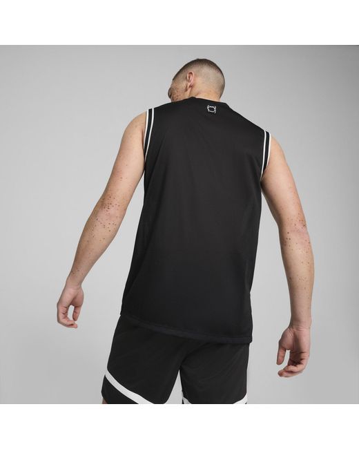 PUMA Black Winning Shot Mesh Tank Vest for men