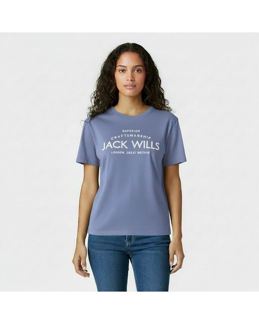 Jack Wills Blue Forstal Boyfriend T-Shirt Ladies
