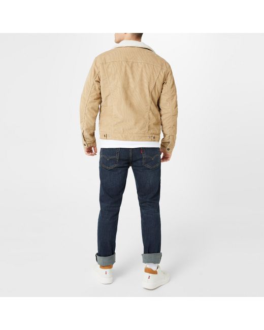 Levi's Natural Type 3 Sherpa Cotton Mix Long Sleeve Denim Jacket for men