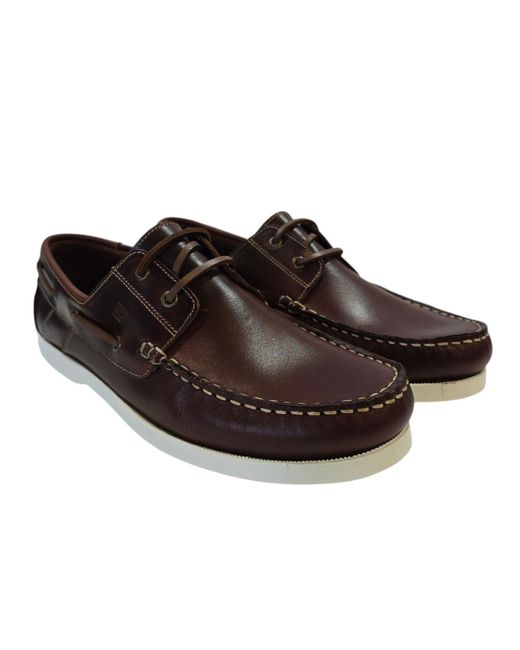 Deakins Brown Deaks Monteiro Boat Shoes for men