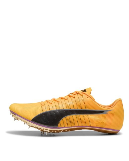 PUMA Yellow Evospeed Brush 6 Track Running Spikes for men