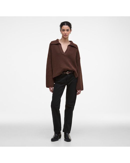 Barbour Brown Robyn V-Neck Jumper