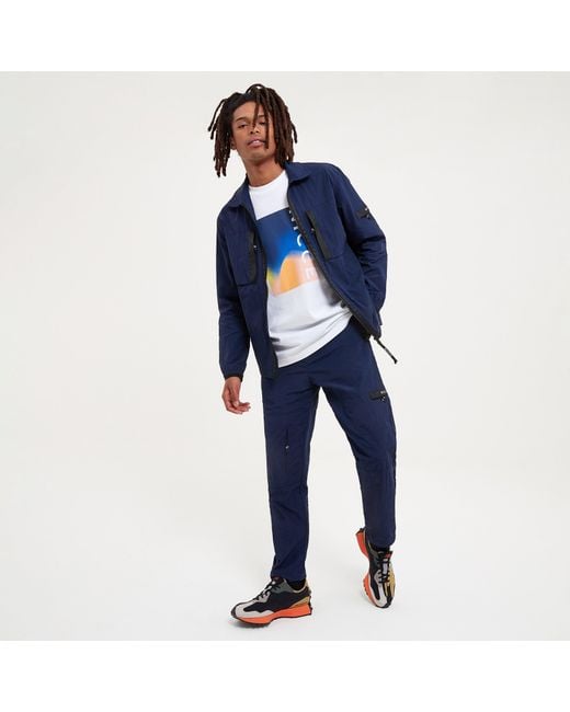 Nicce London Blue Java Cargo Pants for men